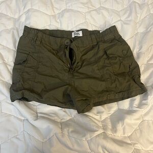 Olive Green Casual Shorts